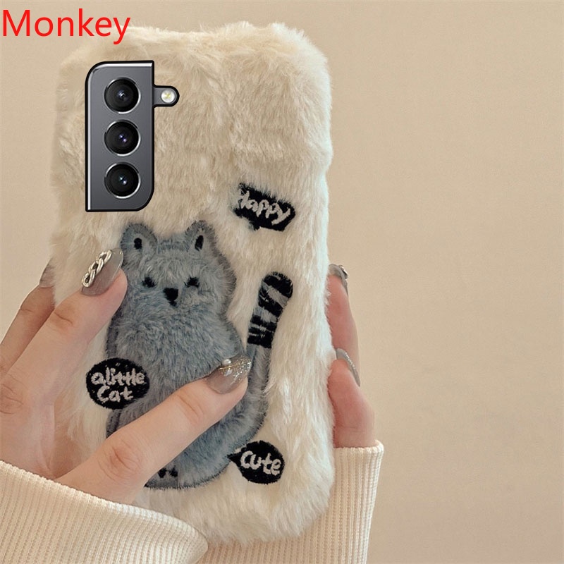 เคสโทรศัพท์มือถือแบบนิ่ม ลายการ์ตูนแมวน่ารัก สไตล์เกาหลี สําหรับ Samsung A12 A22 A32 A52 A72 A71 S23 S22 S21 FE S20 Note 20 10