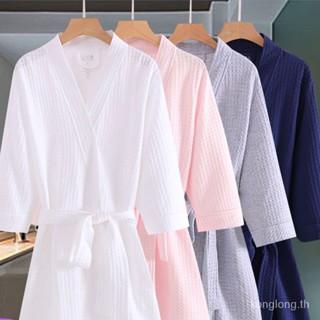 [พร้อมส่ง] ชุดนอน เสื้อคลุมอาบน้ํา ทรงหลวม บาง สไตล์ใหม่ เหมาะกับฤดูใบไม้ผลิ ฤดูร้อน สําหรับผู้หญิง และผู้ชาย 2ZKO