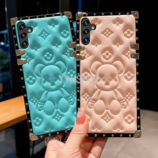 Yyn เคสโทรศัพท์มือถือ กันกระแทก ลายหมีฮิปสเตอร์ สามมิติ สําหรับ Samsung Galaxy A14 4G 5G