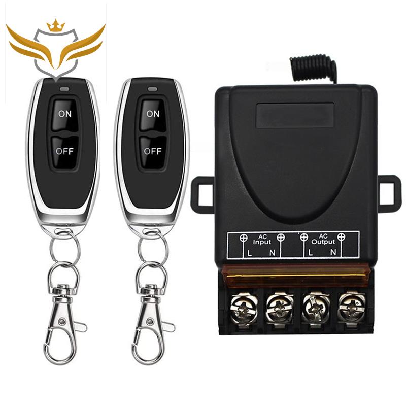 AC 220V 30A 1CH 433MHz รีโมทคอนโทรลไร้สายสวิทช์ RF รีเลย์ตัวรับสัญญาณ + เปิด/ปิดเครื่องส่งสัญญาณสําหรับเครื่องใช้ไฟฟ้าโคมไฟ