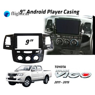 Flightcar เคสเครื่องเล่น Mp5 แอนดรอยด์ 9 นิ้ว สําหรับ Toyota Hilux Vigo 2009-2015