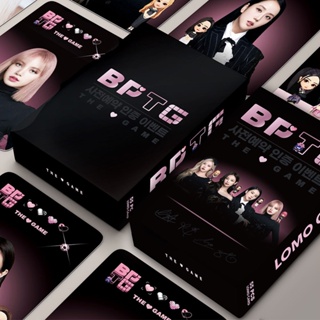 โปสการ์ดโลโม่ Black-Pink THE GAME Photocards LISA ROSE JENNIE JISOO BPTG สีดํา สีชมพู จํานวน 55 ชิ้น ต่อกล่อง