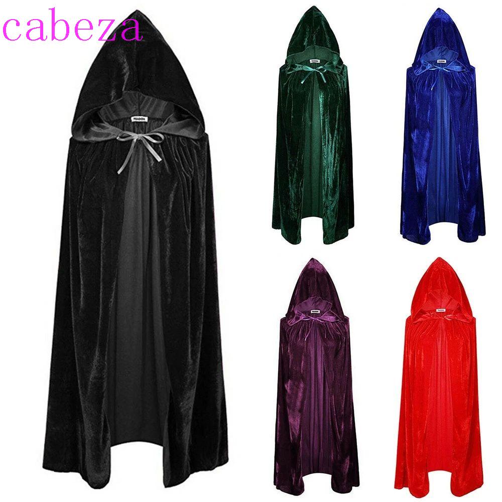 Cabeza เสื้อคลุม ผ้ากํามะหยี่ 5 สี สําหรับผู้ใหญ่ แม่มด คอสเพลย์