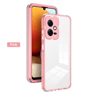 3 in 1 เคสโทรศัพท์มือถือแบบนิ่ม TPU ใส กันกระแทก สีมาการอง เรียบง่าย สําหรับ Xiaomi Redmi Note12 5G