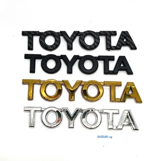 สติกเกอร์โลหะโครเมี่ยม ลายโลโก้ TOYOTA ตัวอักษร 1 ชิ้น สําหรับรถยนต์ TOYOTA