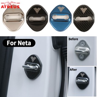 4 ชิ้น NETA V PRO ที่ล็อคประตูรถ สเตนเลส ฝาครอบป้องกัน สําหรับ Hozon NetaV อุปกรณ์ตกแต่งภายใน