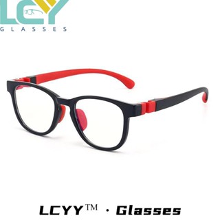 Lcyy2023 ใหม่ แว่นตาแฟชั่น กรอบซิลิโคนนิ่ม ป้องกันแสงสีฟ้า สําหรับเด็ก 101