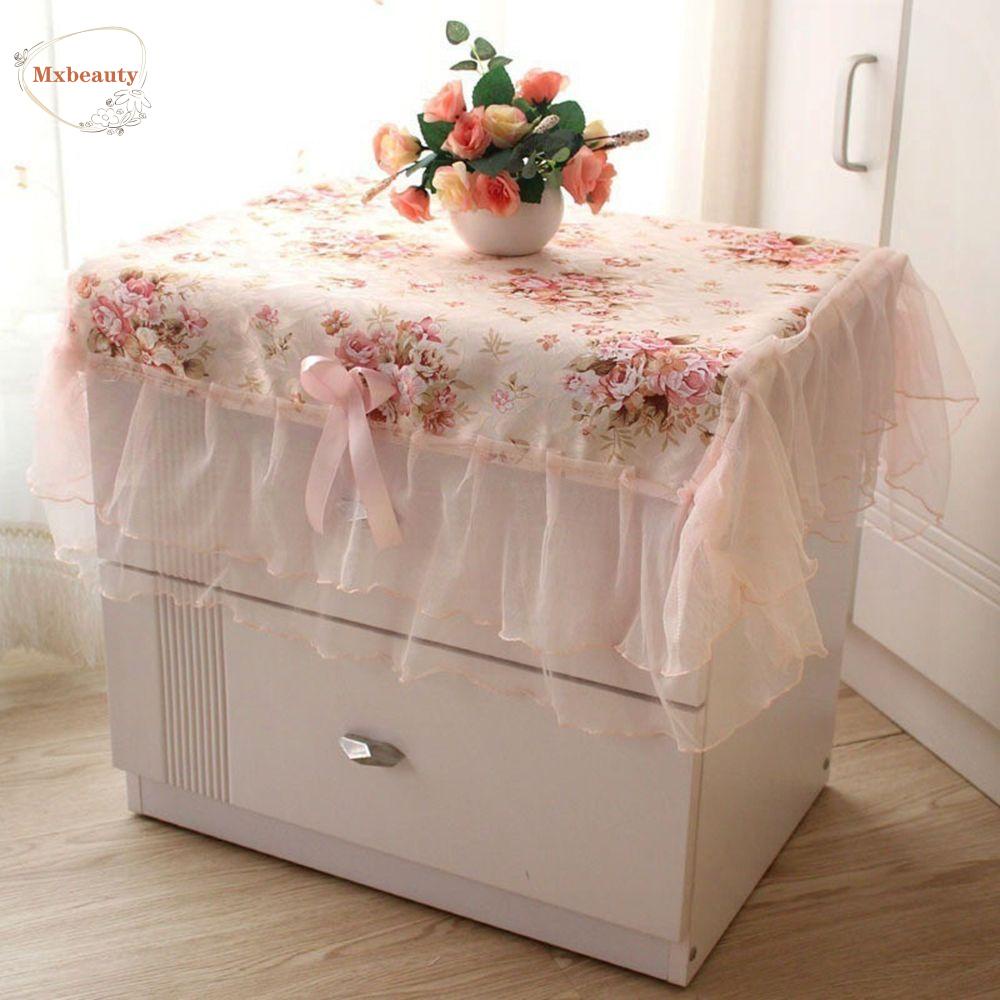 ผ้าปูโต๊ะลายดอกไม้ สีชมพู(75 x 80 ซม. +-3 ซม. (ขนาดลูกไม้))