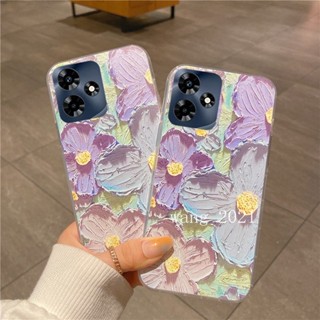 พร้อมส่ง ใหม่ เคสโทรศัพท์มือถือแบบนิ่ม ใส กันกระแทก ลายดอกไม้ หลากสี สไตล์วินเทจ สําหรับ Realme C53 C55 NFC 2023 RealmeC53