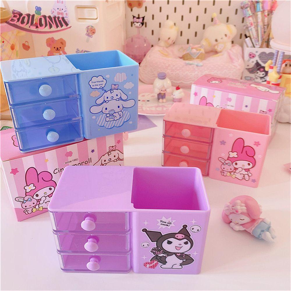 Boloni1 กล่องเก็บปากกา ขนาดเล็ก ลาย Kuromi My Melody Cinnamoroll
