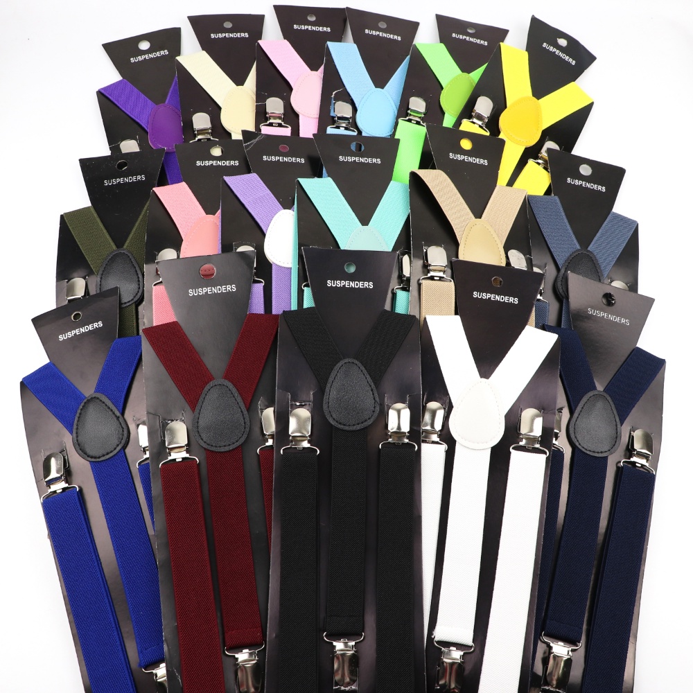 Zonfaz เข ็ มขัด Suspenders สําหรับผู ้ ชายผู ้ หญิงคลาสสิกปรับ Y-Back Braces สีทึบสายรัดยืดหยุ ่ นสําหรับเสื ้ อกางเกงกระโปรงอุปกรณ ์ จัดงานแต ่ งงาน
