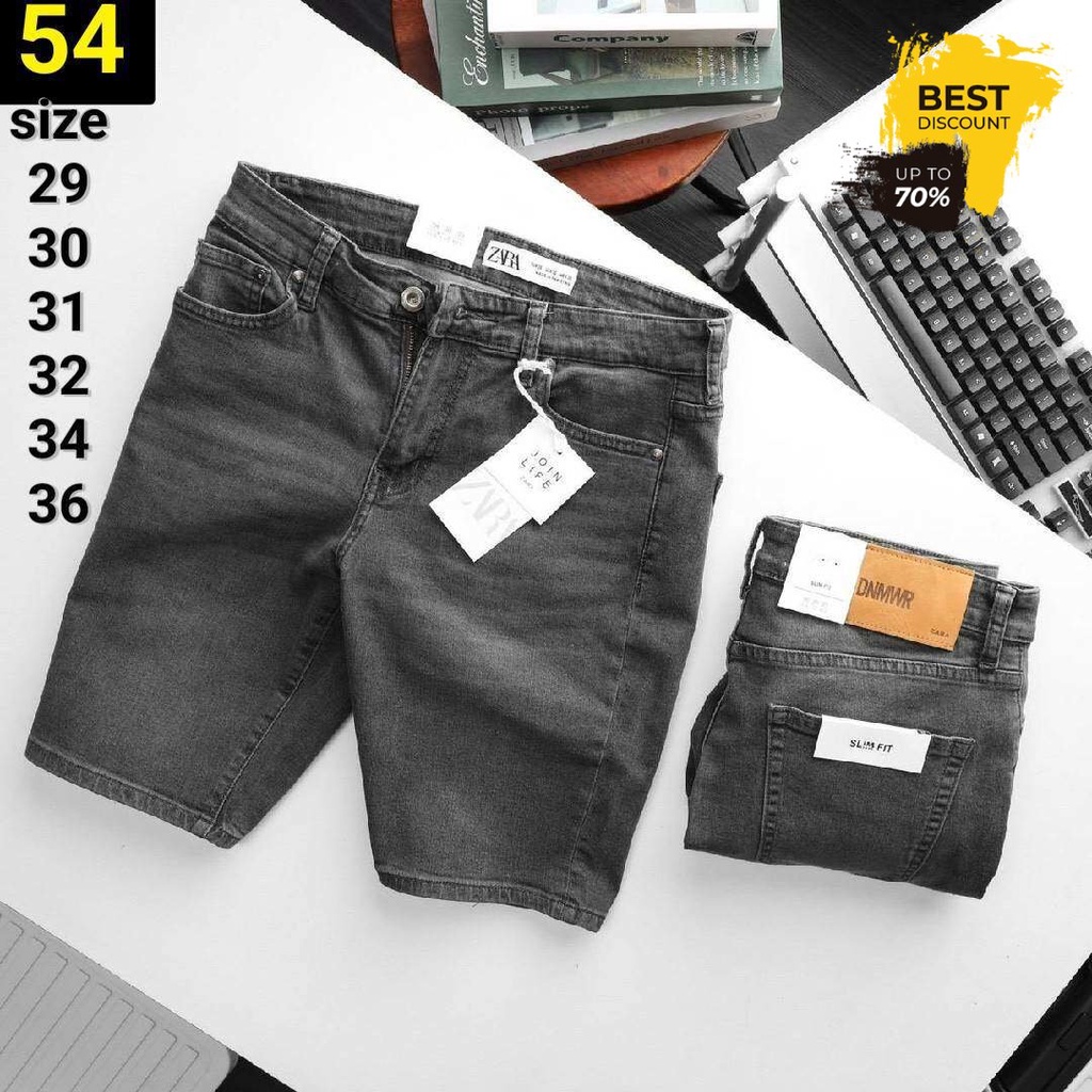 กางเกงยีนส์ ขายสั้น ผ้ายืด สวมใส่สบาย  ป้ายZ-a ra-a R-a สำหรับผู้ชาย ทรงสวย คุณภาพ100%