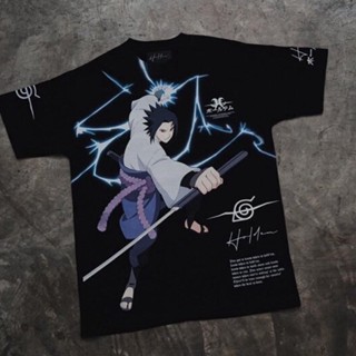 เสื้อยืดแฟชั่นเสื้อยืดราคาถูกเสื้อยืดโอเวอร์ไซส์เสื้อยืดHOLDEM x Naruto ซาสึเกะ S-5XL