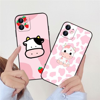 Case for XiaoMi POCO X3Pro X3 X3NFC F2 F3 F3Pro X3GT M2 M2Pro M3 M3Pro M4 M4Pro Mi 11T 11 12 Pro 10 Pink Cow Pattern Soft Matte Casing DC