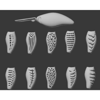 Wlure เหยื่อตกปลา พลาสติกแข็ง ลายฉลุ 3D สําหรับดําน้ําลึก UPC739