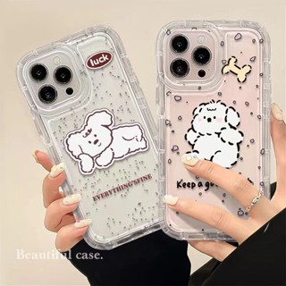 เคสโทรศัพท์มือถือใส กันกระแทกสี่มุม ลายลูกสุนัข สําหรับ iPhone 11 14 14pro 14plus 13 13mini 13pro 13prm iPhone12 7Plus 8Plus Xr XS 13 12mini Pro Max