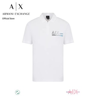 AX Armani Exchange เสื้อโปโลผู้ชาย รุ่น AX3RZFJAZJYCZ1100 - สีขาว