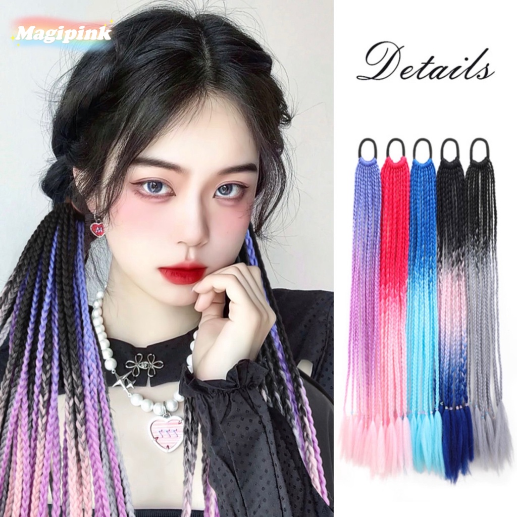 ผมเปียสายไฮไลท์ทูโทน เปียคอร์นโรล (Cornrow) ผมถักเปียสี ไม้ถักเปีย ผมปลอมวิกผม หลายสี ไม่ต้องถักด้วยตัวเอง ใช้ง่าย plait