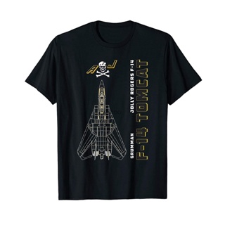 IKDF-14 Tomcat Jolly Rogers Vfa-103 Jet Airplane Profile T-Shirt_02