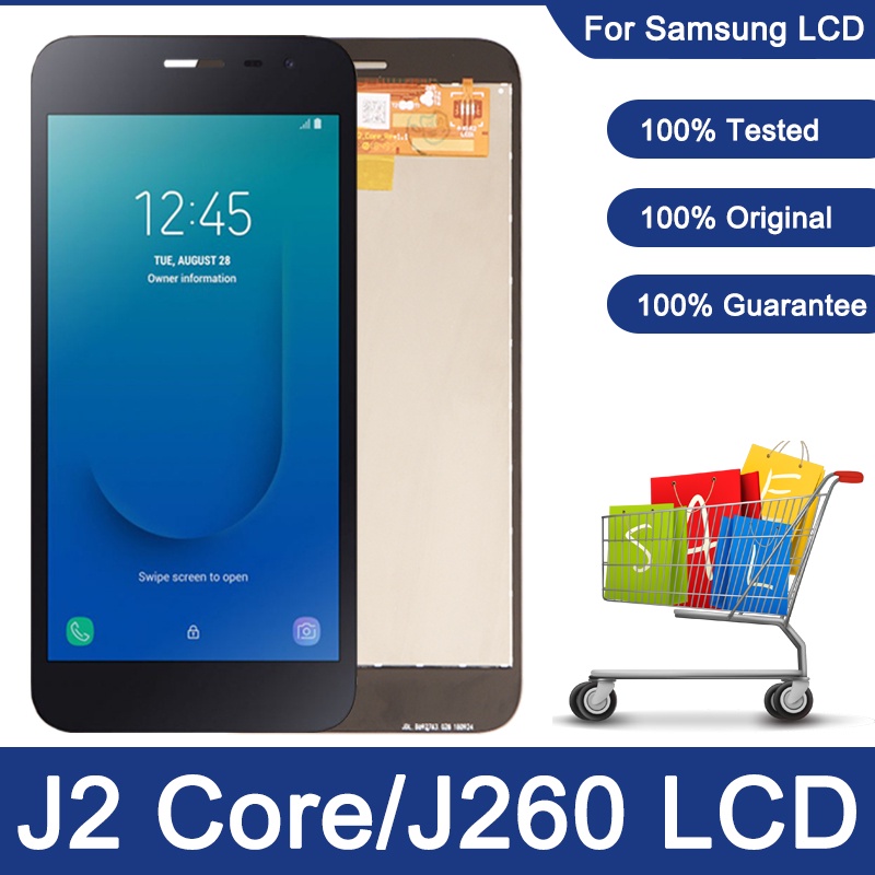 5.0 "LCD สําหรับ Samsung Galaxy J260 J2 Core J260 SM-J260G J260M J260F จอแสดงผล LCD Touch Screen Dig