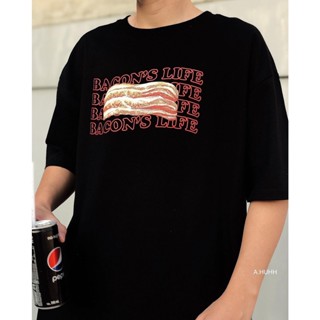 【Hot】เสื้อยืด Freesize ลาย Bacon