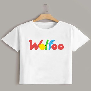 เสื้อยืดแขนสั้นลําลอง พิมพ์ลาย Wolfoo Dog Lucy น่ารัก สีขาว แฟชั่นฤดูร้อน สําหรับเด็กผู้ชาย และเด็กผู้หญิง