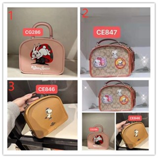 COACH cg286 ce846 ce847 กระเป๋าสะพายไหล่ผู้หญิง/กระเป๋ากล้อง/กระเป๋าถือ/วัสดุหนังแท้