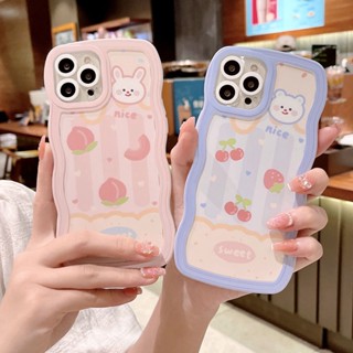 เคสโทรศัพท์มือถือแบบนิ่ม TPU ใส ลายพีช เชอร์รี่น่ารัก สําหรับ iPhone 6 Plus 6S Plus 7 Plus 8 Plus XR XS Max 11 Pro Max