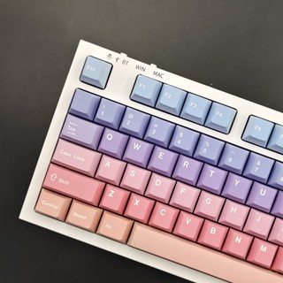 Cloud Keycap Cherry Profile ปุ่มกดคีย์บอร์ดเมคคานิคอล 138 คีย์ PBT ไล่โทนสี สีสันสดใส