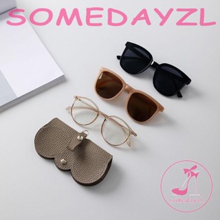 Somedayzl เคสแว่นตา หนัง PU แบบพกพา แขวนนุ่ม อ่านหนังสือ แว่นตา สําหรับผู้ชาย ผู้หญิง กระเป๋าแว่นตา