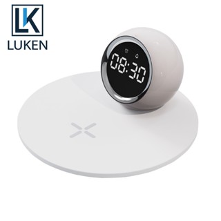 Luken นาฬิกาปลุกดิจิทัล Led 3 In 1 ไร้สาย ชาร์จเร็ว อเนกประสงค์ สไตล์โมเดิร์น สําหรับตกแต่งบ้าน