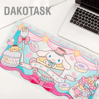  DAKOTASK แผ่นรองโต๊ะแผ่นรองเม้าส์แผ่นรองเม้าส์การ์ตูนน่ารักป้องกันการลื่นไถลกันน้ำหนังเทียมนุ่มป้องกันโต๊ะ