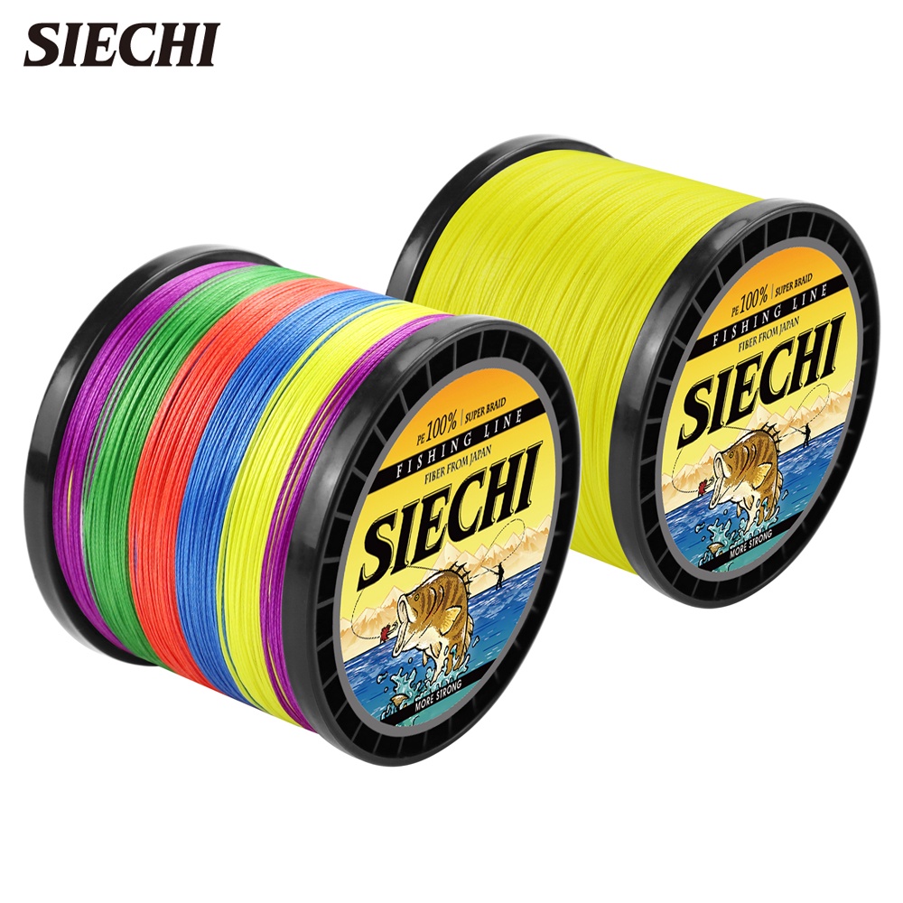 Tali pancing SIECHI สายเอ็นตกปลา PE แบบถัก 8 เส้น 300 500 1000 เมตร 20 30 40 50 60 72 88 ปอนด์