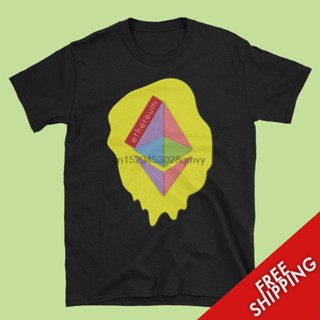 Ethereum เสื้อยืด ลาย ETH crypto blockchain cryptocurrency สีดํา สีขาว สําหรับทุกเพศ