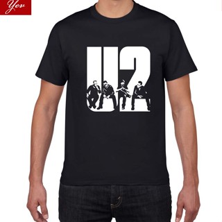 New103 ใหม่ เสื้อยืดแขนสั้น คอกลม ผ้าฝ้าย ทรงสลิมฟิต U2 แฟชั่นสําหรับผู้ชาย 280600