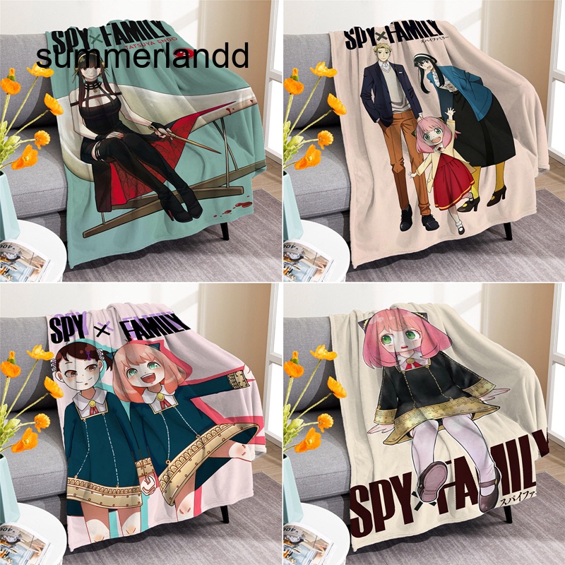Sl ผ้าห่ม ผ้าฟลีซ ลายอนิเมะ SPY×FAMILY สําหรับตกแต่งห้อง