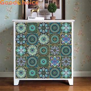 【Good】10PCS Mandala Style Waterproof Wall Tile Sticker for Kitchen Cabinet &amp; Dining Table【Ready Stock】