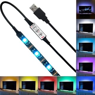สว่างสุดๆ New Alitech ไฟเส้น Multi-color RGB 50cm/90cm 5050 SMD LED กันน้ำ พร้อม USB Cable