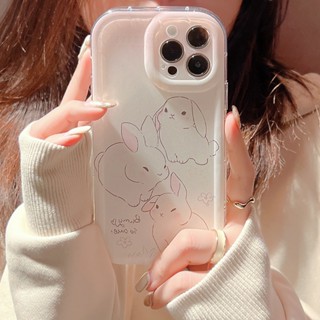 💖จัดส่งจากประเทศไทย💖เคสไอโฟน 11 ลายการ์ตูนกระต่ายน่ารัก TPU เคส เคสไอโฟน iphone 11 12 13 14 pro max โปร แม็กซ์