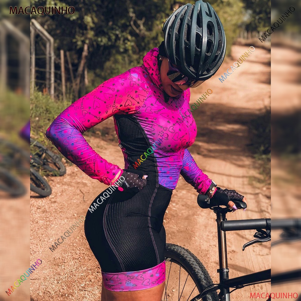 [สไตล์ใหม่] ชุดเสื้อสูทยาว ไตรกีฬา เหมาะกับขี่จักรยาน สําหรับผู้หญิง