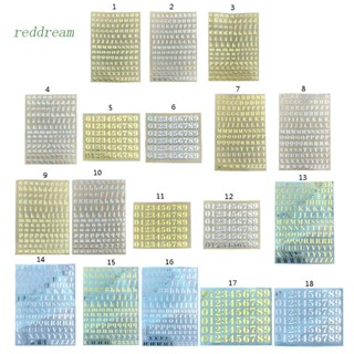 Redd สติกเกอร์ตัวอักษร สีแดง และกลิตเตอร์ ด้านล่าง สําหรับเคส สติกเกอร์ตัวอักษร สติกเกอร์ติดด้วยตนเอง