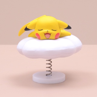 โมเดลฟิกเกอร์ Pokemon Perfume Cloud Lying Posture Pikachu สําหรับตกแต่งรถยนต์