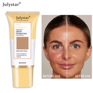 Julystar คอนซีลเลอร์รองพื้น เนื้อลิขวิด กันน้ํา ปกปิดรอยคล้ําใต้ตา แบบมืออาชีพ