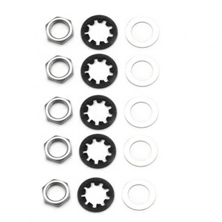 Full Size Potentiometer Hex Nuts and Washers 15 Piece Set for CTS Guitar Pots and Switchcraft Accessories