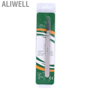 Aliwell Electrician Tweezers Curved Flat Interchangeable Tip Antistatic Fixture for Electronic  Tweezers Set