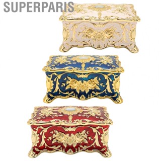 Superparis Vintage Jewelry Box  Velvet Lining Vintage Trinket Box  for Dressing Table