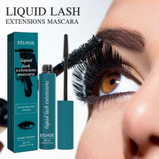 EELHOE Long Mascara Waterproof Eyelash Primer Black Thick Eyelashes Eyebrow No Makeup Smudge Natural Beautiful Curling Moisturizing