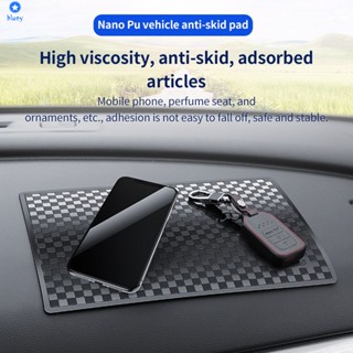 Car Center Console แผ่นรองโทรศัพท์มือถือกันลื่น Universal Car Dashboard Non Slip Grip Sticky Pad ที่วางโทรศัพท์ Mat Anti-Skid ซิลิโคน Mat Car Mat อุปกรณ์ตกแต่งภายในรถยนต์【Blue】