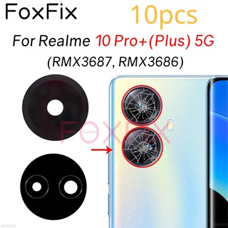 เลนส์กระจกกล้องด้านหลัง แบบเปลี่ยน สําหรับ Realme 10 Pro+ Plus 5G RMX3686 RMX3687 10 ชิ้น