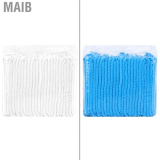 Maib 100 Pcs Disposable Cap High Elasticity Non Woven Fabric Disposable Hair Net Head Cover for Beauty Salon Factory